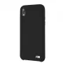 BMW Funda rígida de silicona para Apple iPhone XR, negra M Collection