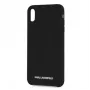 Karl Lagerfeld Funda de silicona Silver Logo para Apple iPhone XR, negra