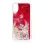 Guess Funda Glitter Hearts para Apple iPhone X/XS, frambuesa