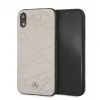 Mercedes-Benz Funda rígida Twister de piel genuina para Apple iPhone XR, gris