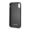 Mercedes-Benz Funda rígida Twister de piel genuina para Apple iPhone XR, gris