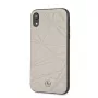 Mercedes-Benz Funda rígida Twister de piel genuina para Apple iPhone XR, gris