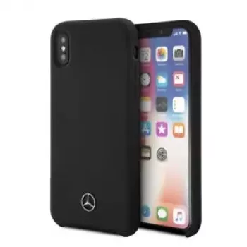Mercedes-Benz Funda de silicona líquida para Apple iPhone XR, negra