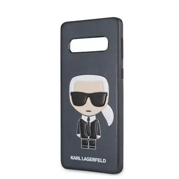 Karl Lagerfeld Funda Full Body PC/TPU Ikonik para Samsung Galaxy S10, azul