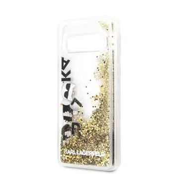 Karl Lagerfeld Funda Glitter Floating para Samsung Galaxy S10e, negro y oro