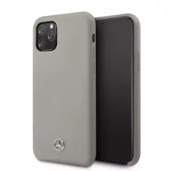 Mercedes-Benz Funda de silicona líquida para Apple iPhone 11 Pro, gris