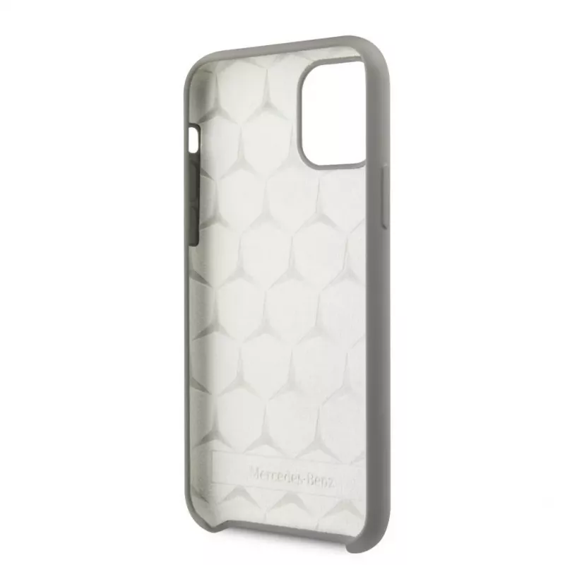 Mercedes-Benz Funda de silicona líquida para Apple iPhone 11 Pro, gris