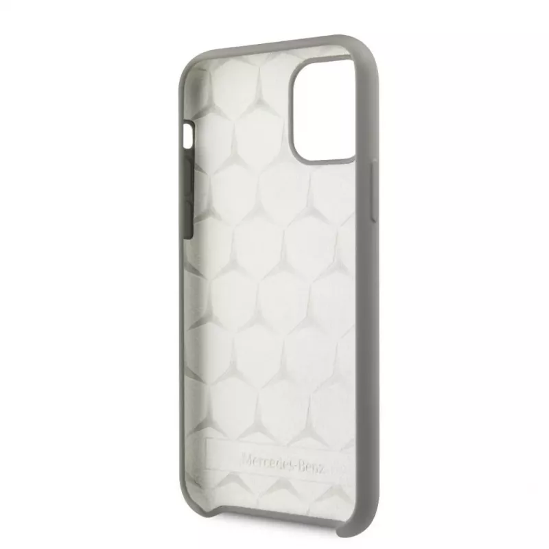 Mercedes-Benz Funda de silicona líquida para Apple iPhone 11, gris