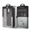 Mercedes-Benz Funda rígida de piel con perforación para Apple iPhone 11 Pro Max, negra