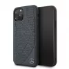 Mercedes-Benz Funda acolchada de piel genuina para Apple iPhone 11 Pro, azul