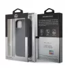 Mercedes-Benz Funda acolchada de piel genuina para Apple iPhone 11 Pro, azul