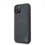 Mercedes-Benz Funda acolchada de piel genuina para Apple iPhone 11 Pro, azul