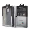 Mercedes-Benz Funda trasera acolchada de piel genuina para Apple iPhone 11 Pro Max, azul
