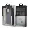 Mercedes-Benz Funda acolchada de piel genuina para Apple iPhone 11, azul