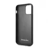 Mercedes-Benz Funda rígida de piel y carbono para Apple iPhone 11 Pro, negra