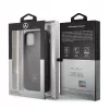 Mercedes-Benz Funda rígida de piel y carbono para Apple iPhone 11 Pro, negra