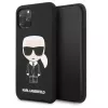 Karl Lagerfeld Funda de silicona Iconic para Apple iPhone 11 Pro, negra