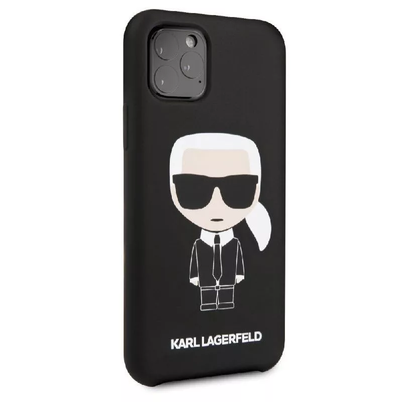 Karl Lagerfeld Funda de silicona Iconic para Apple iPhone 11 Pro, negra