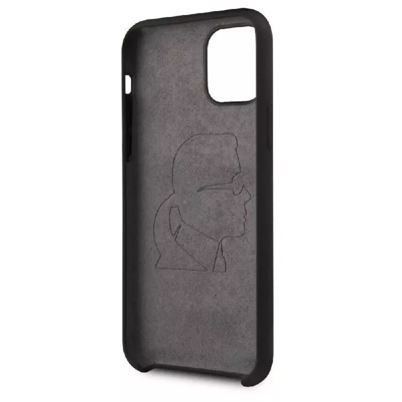 Karl Lagerfeld Funda de silicona Iconic para Apple iPhone 11 Pro, negra