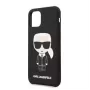 Karl Lagerfeld Funda de silicona Iconic para Apple iPhone 11 Pro, negra