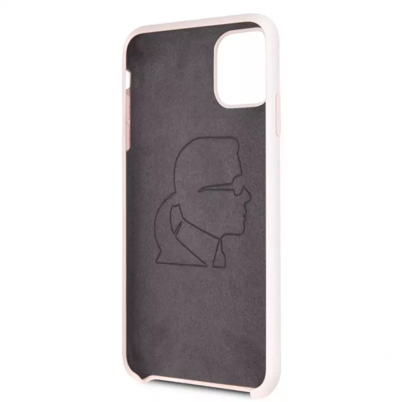 Karl Lagerfeld Funda de silicona Fullbody Ikonic para Apple iPhone 11 Pro Max, rosa
