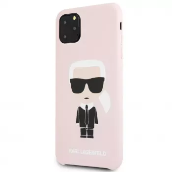 Karl Lagerfeld Funda de silicona Fullbody Ikonic para Apple iPhone 11 Pro Max, rosa