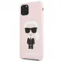 Karl Lagerfeld Funda de silicona Fullbody Ikonic para Apple iPhone 11 Pro Max, rosa
