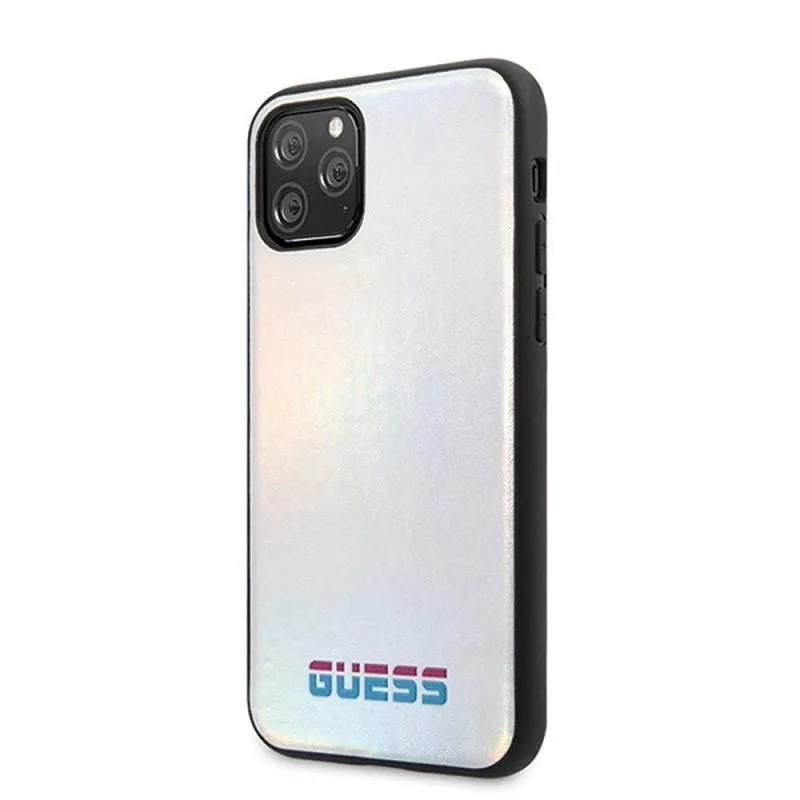 Guess Funda Iridescent para Apple iPhone 11 Pro plateada