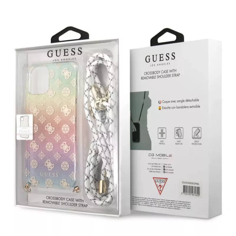 Guess Funda protectora HC Cord Peony Electroplated Multi Color para Apple iPhone 11 Pro