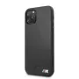 BMW Funda rígida de piel PU lisa para Apple iPhone 11 Pro negra