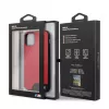 BMW Funda rígida de piel PU lisa para Apple iPhone 11 Pro roja
