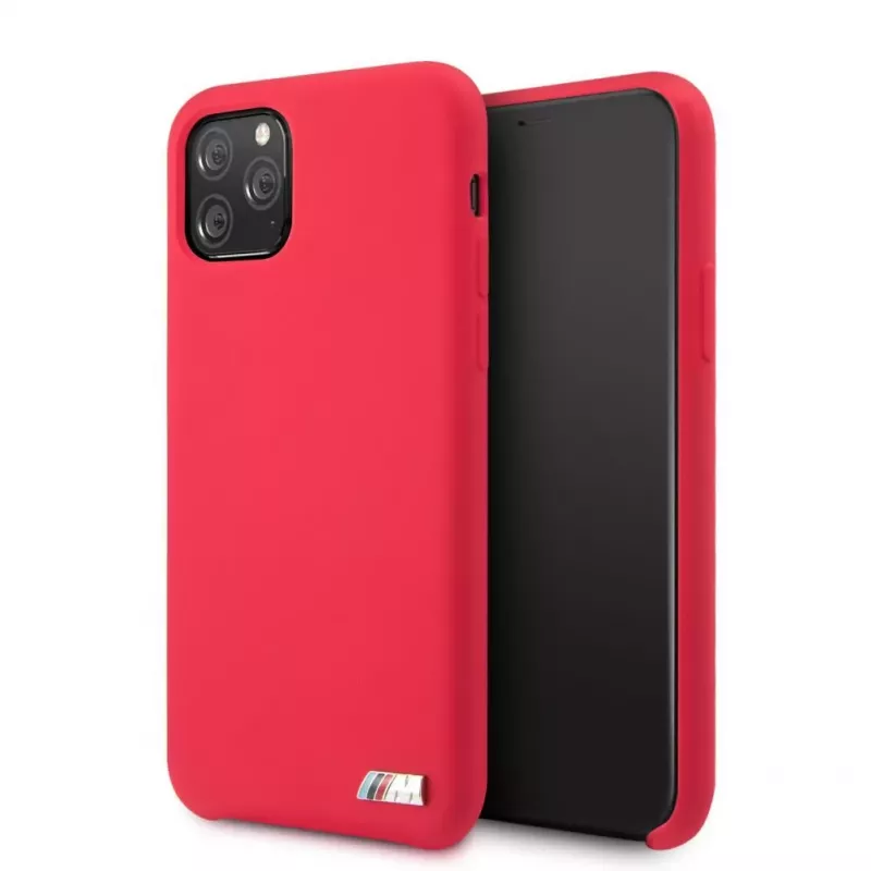 BMW Funda rígida de silicona para Apple iPhone 11 Pro roja