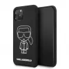 Karl Lagerfeld Apple iPhone 11 Pro funda trasera de silicona Ikonik White Outline negra