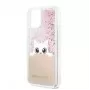 Guess Apple iPhone 11 Pro funda Glitter Peek and Boo rosa
