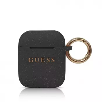 Guess Funda de silicona para AirPods 1/2 negra