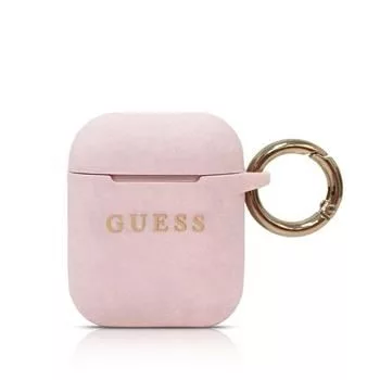 Guess Funda de silicona para Apple AirPods (1.ª y 2.ª generación) - rosa
