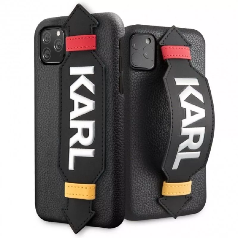 Karl Lagerfeld Funda con correa para Apple iPhone 11 negra