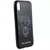 Karl Lagerfeld iPhone XR PC/TPU Glitter Ikonik White Outline negro