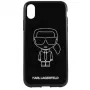 Karl Lagerfeld iPhone XR PC/TPU Glitter Ikonik White Outline negro