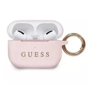 Guess Funda de silicona para Apple AirPods Pro rosa claro
