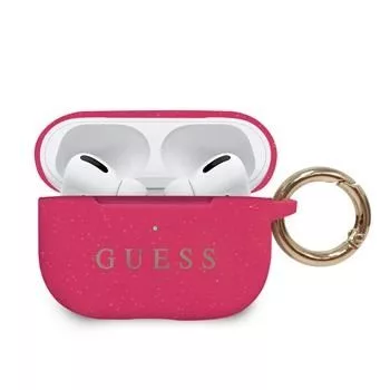 Guess Funda de silicona para AirPods Pro fucsia