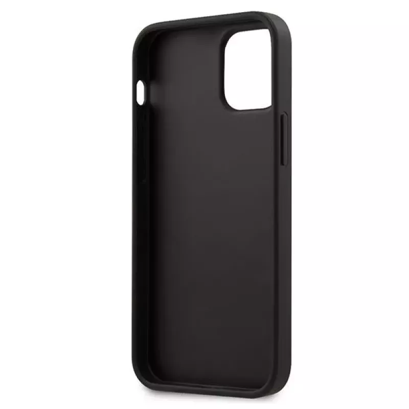 Guess GUHCP12SVSATMLRE Funda rígida Saffiano para Apple iPhone 12 Mini - roja