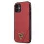 Guess GUHCP12SVSATMLRE Funda rígida Saffiano para Apple iPhone 12 Mini - roja