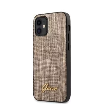 Guess Funda Lizard para Apple iPhone 12 mini 5,4 pulgadas dorada