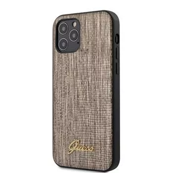 Guess Funda Lizard para iPhone 12 Pro Max dorada