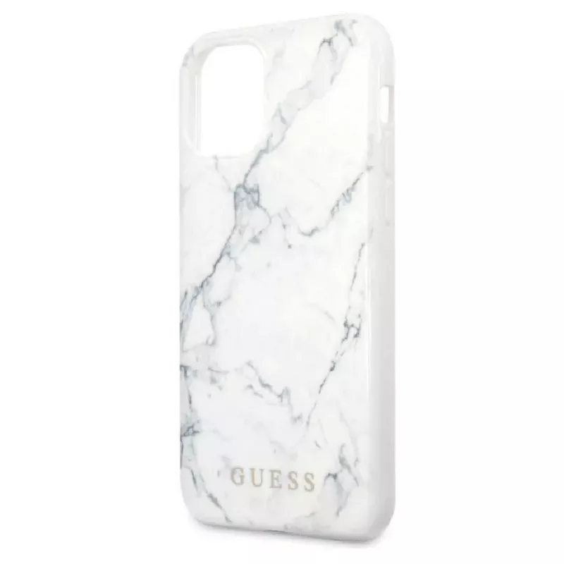Guess Funda PC/TPU Marble para Apple iPhone 12/12 Pro blanca