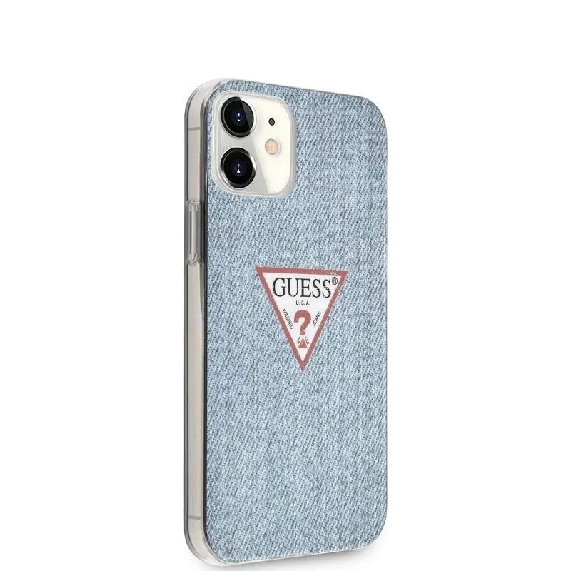 Guess Funda PC/TPU Denim Triangle para Apple iPhone 12 mini 5,4