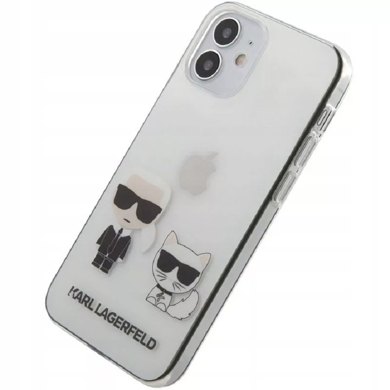 Karl Lagerfeld Funda PC/TPU Karl & Choupette para Apple iPhone 12 mini 5,4 pulgadas transparente