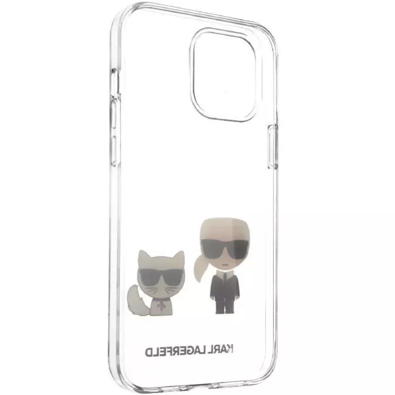 Karl Lagerfeld Funda PC/TPU Karl & Choupette para Apple iPhone 12 mini 5,4 pulgadas transparente