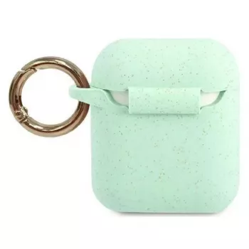 Guess Funda de silicona Glitter para AirPods Pro verde